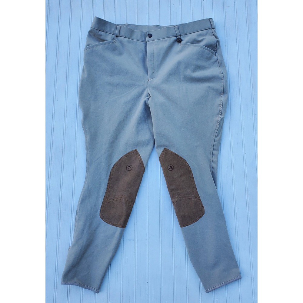 Ovation Mens Riding Breeches Taupe Khaki Equestrian Riding Pants size 36R